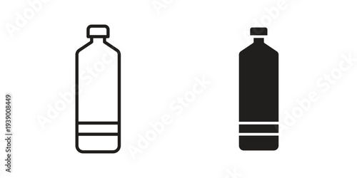 Water bottle icon - editable stroke vector illustration eps10.