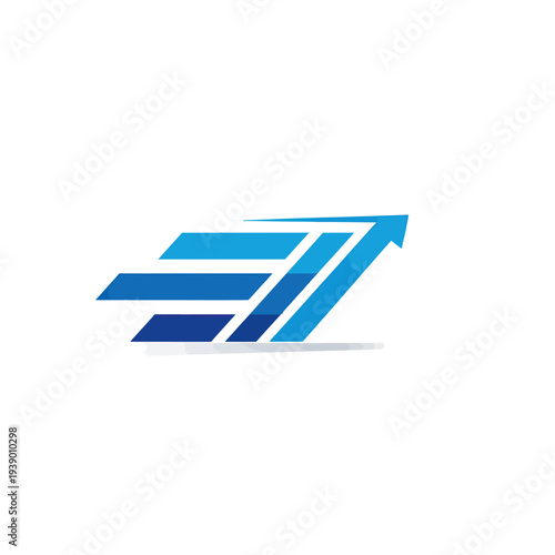 Free Download Blue Arrow Logo Design Element. - GFXLoad
