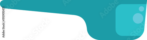 Simple flat vector design of a turquoise measuring scoop used for precise ingredient portioning