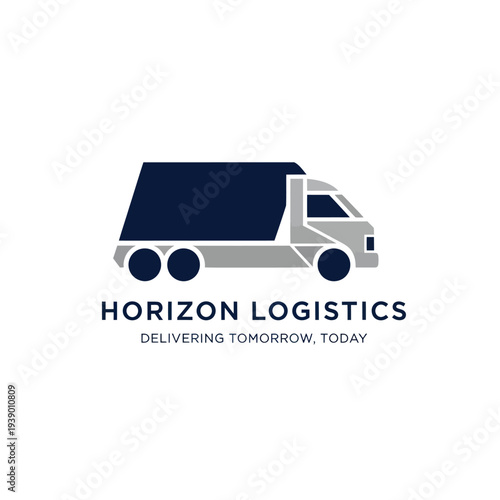 Logistics Truck Delivery Vehicle Transportation Icon.
