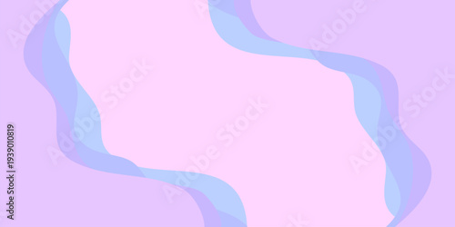 Abstract Pastel Purple Background With Flowing Blue Organic Wavy Shapes