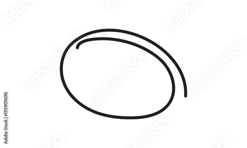 abstract simple black circle sketch design art.