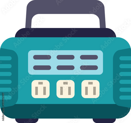 Compact portable power station for charging devices and providing electricity outdoors