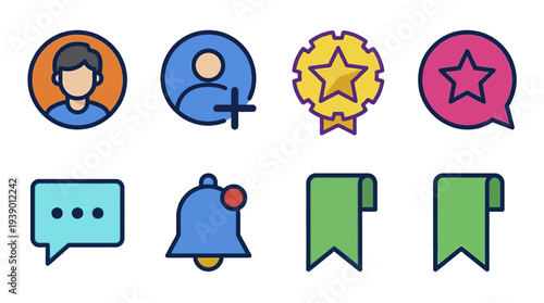 Creative Media Tools With Camera Palette And Hashtag Sign