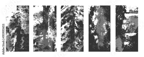 Set of Grunge ink roller texture backgrounds.Grunge vintage urban texture overlay.rolled ink stamp textures.Letterpress vintage rough background.