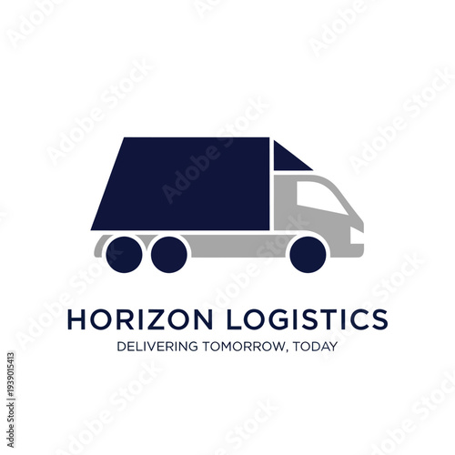 Logistics Truck Delivery Vehicle Transportation Icon.