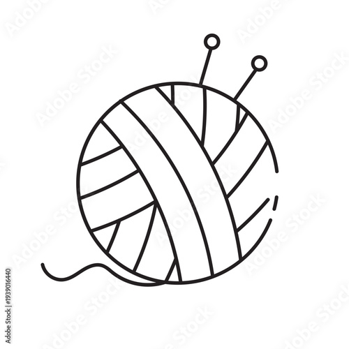 Knitting Yarn Ball Icon