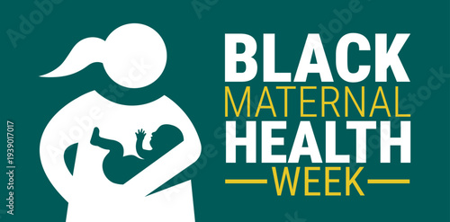 Black Maternal Health Week background or banner design template.