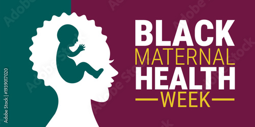 Black Maternal Health Week background or banner design template.