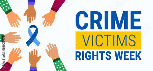 crime victims rights week background or banner design.