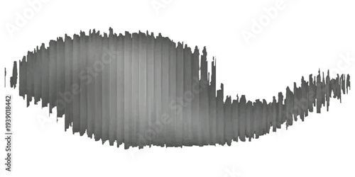 Vector illustration of a sharp steel saw blade fish with a black metal razor edge isolated on an abstract 3d object background design