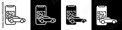 black and white icon design concept