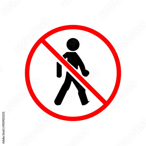 Do Not Cross silhouette icon design template
