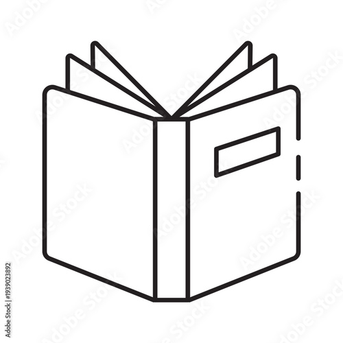 Open Book Icon Outline
