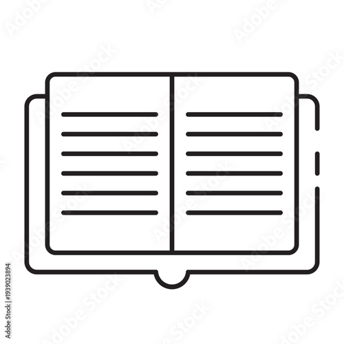 Open Book Icon Outline