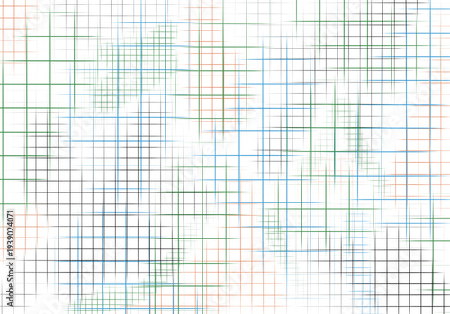 Minimalist Abstract Multi-color Grid Line Pattern. Thin Geometric Criss-Cross Lines on White Background for Modern Tech Presentation, Architectural Backdrop, and Creative Web Design Elements
