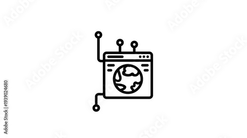 icon motion graphic smart washer