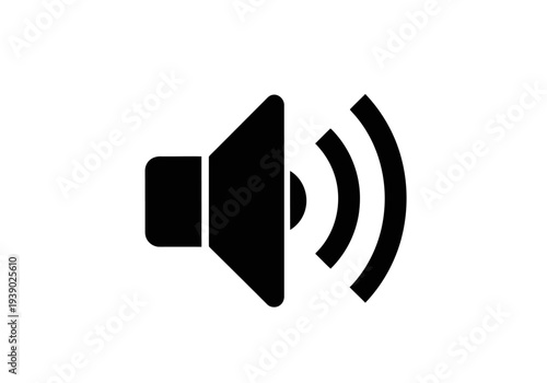Black volume icon indicating sound output or audio control