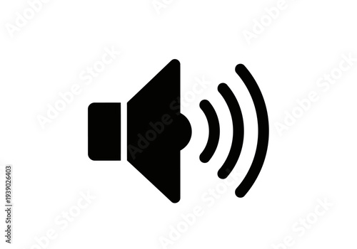 Speaker volume sound icon representing audio output and media