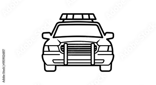 Travel Car With Roof Luggage Line Icon Road Trip Transportation Symbol