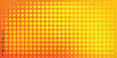 Orange Halftone Gradient Background With Dotted Pattern for Bright Abstract Design and Retro Pop Art eps10