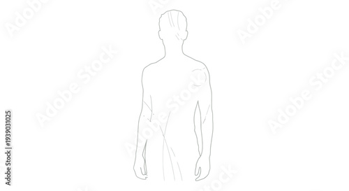 Human Body Outline Illustration Simple Design.