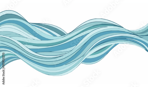 Elegant Abstract Blue Aqua Teal Water Wave Vector Background for Modern Web and Marketing Design