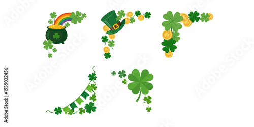 Saint Patricks Day Corner Borders
