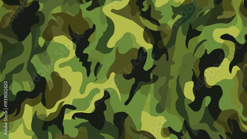 Military camouflage seamless pattern with multicolor design in a vector illustration format