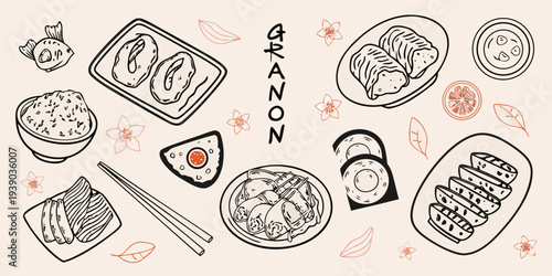 A collection of japanese sushi sashimi and other culinary delights