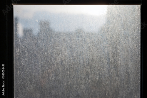 dirty stained window
