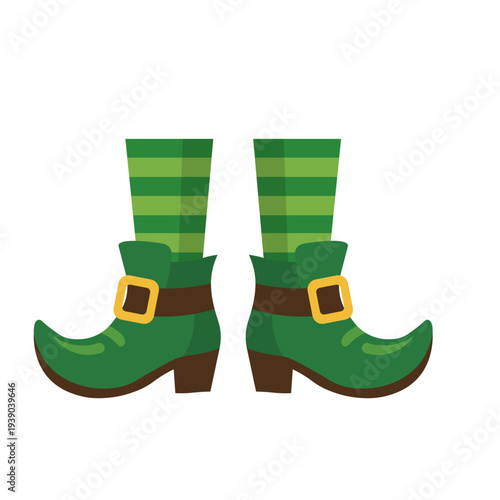 Green Leprechaun Shoes With Socks