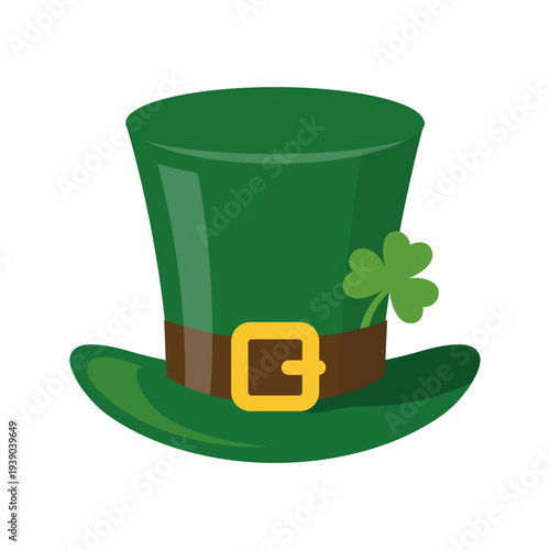Green Leprechaun Hat With Shamrock
