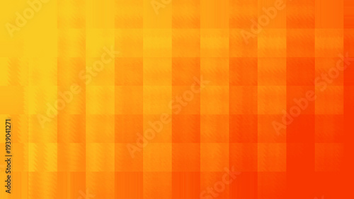 Abstract gradient square tile grid transitioning from bright yellow to deep orange warm vibrant heat energy digital artwork design