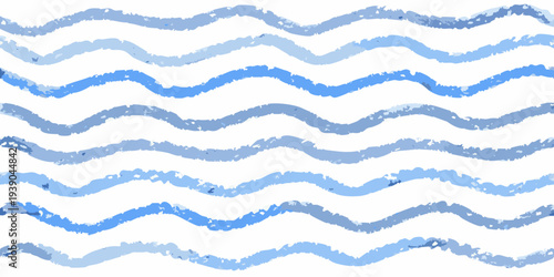 Abstract waves in shades of blue create a textured background