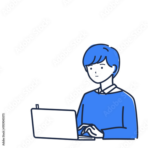 会議前にパソコンで準備する人（通常運転）