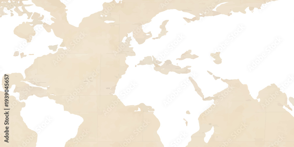 Obraz premium Vintage antique atlas illustration featuring a grunge world map on old paper texture with global continents and countries across the planet globe