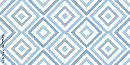 Seamless geometric blue stripe pattern featuring a vintage chevron vector texture for wallpaper and textile decoration