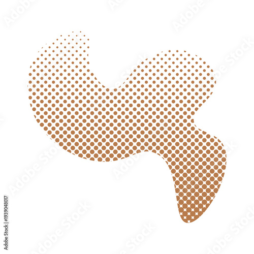Halftone Dot Pattern Abstract Pop Art Shape Illustration
