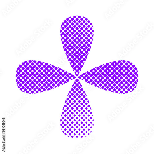 Halftone Dot Pattern Abstract Pop Art Shape Illustration