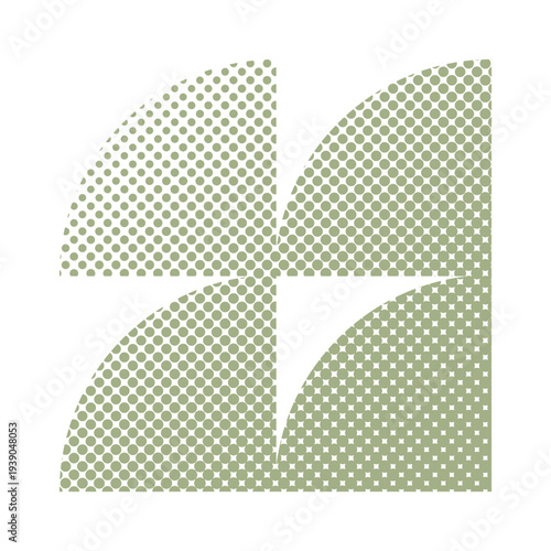 Halftone Dot Pattern Abstract Pop Art Shape Illustration