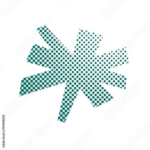 Halftone Dot Pattern Abstract Pop Art Shape Illustration