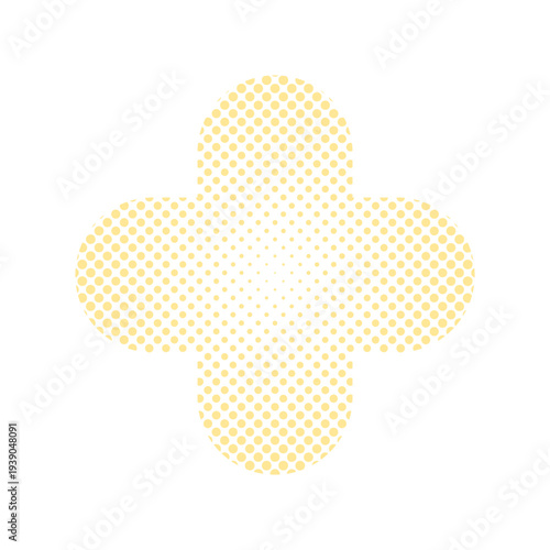 Halftone Dot Pattern Abstract Pop Art Shape Illustration
