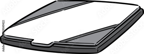 Hand drawn illustration of rubber stamp pad