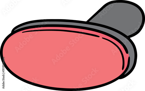 Hand drawn illustration of rubber stamp