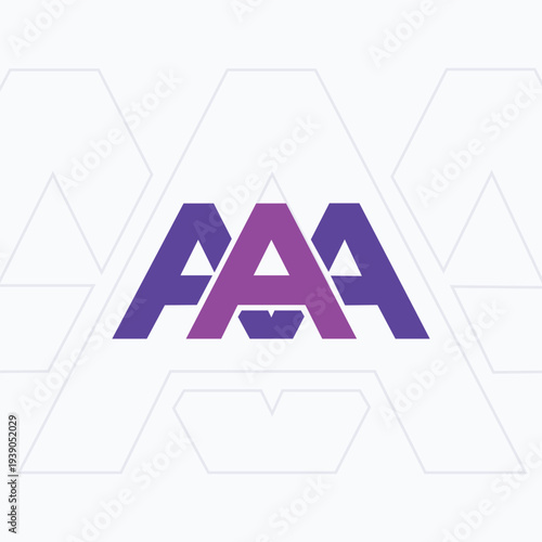 Modern and distinctive "AAA" letter logo design. Perfect for companies seeking a strong, three-letter acronym brand identity