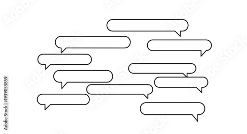 Collection of various speech bubbles in different shapes and sizes