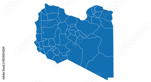 Map of arizona state with county boundaries in a simple style