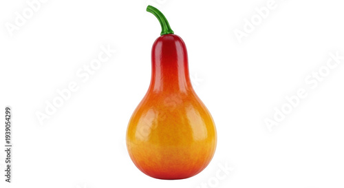 Εκτύπωση καμβά Isolated pear-shaped gourd with a glossy sheen, perfect for autumn displays and