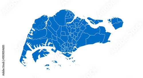 Map of greenland with detailed internal divisions and borders